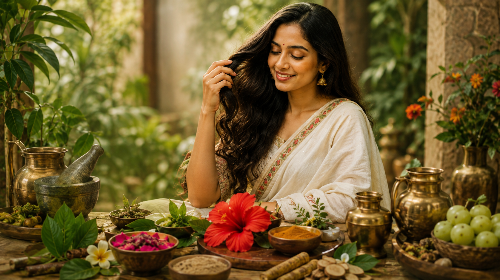 Ayurvedic hair care treatment